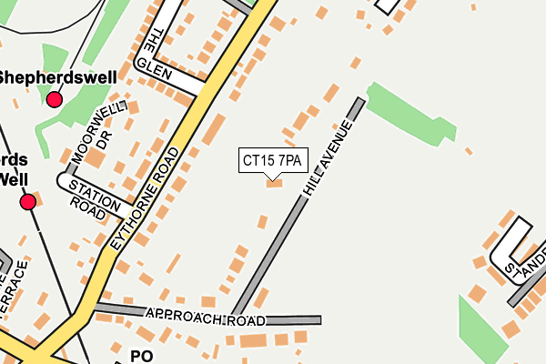 CT15 7PA map - OS OpenMap – Local (Ordnance Survey)
