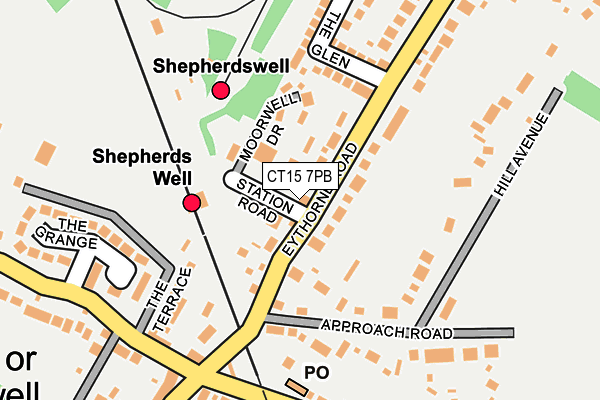 CT15 7PB map - OS OpenMap – Local (Ordnance Survey)
