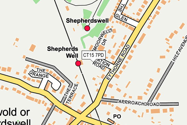 CT15 7PD map - OS OpenMap – Local (Ordnance Survey)