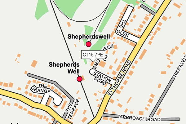 CT15 7PE map - OS OpenMap – Local (Ordnance Survey)