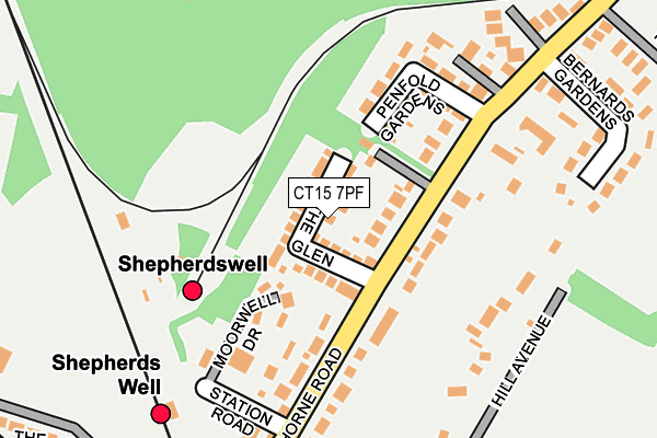 CT15 7PF map - OS OpenMap – Local (Ordnance Survey)