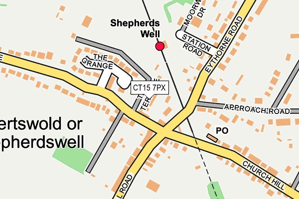 CT15 7PX map - OS OpenMap – Local (Ordnance Survey)