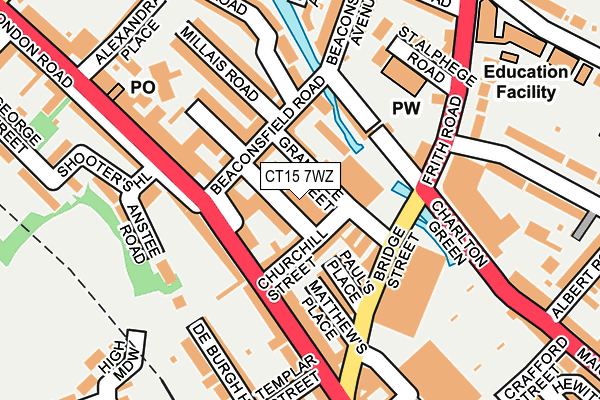 CT15 7WZ map - OS OpenMap – Local (Ordnance Survey)