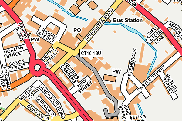 CT16 1BU map - OS OpenMap – Local (Ordnance Survey)