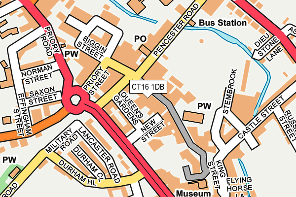 CT16 1DB map - OS OpenMap – Local (Ordnance Survey)