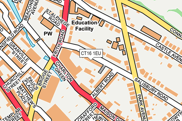 CT16 1EU map - OS OpenMap – Local (Ordnance Survey)