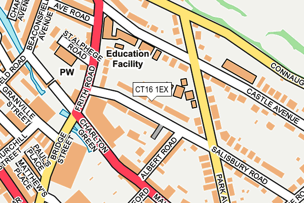 CT16 1EX map - OS OpenMap – Local (Ordnance Survey)