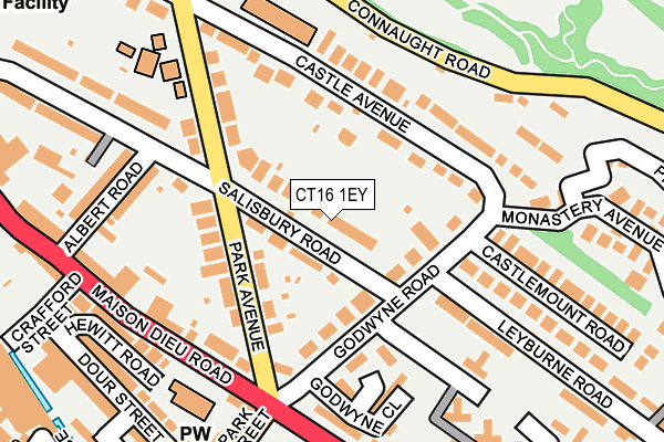 CT16 1EY map - OS OpenMap – Local (Ordnance Survey)