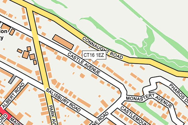 CT16 1EZ map - OS OpenMap – Local (Ordnance Survey)
