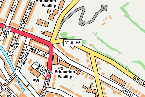 CT16 1HB map - OS OpenMap – Local (Ordnance Survey)