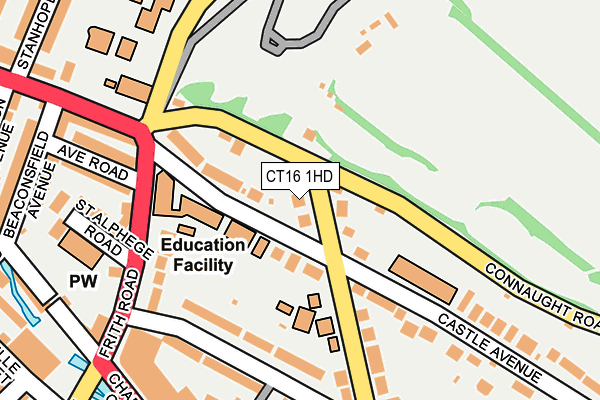 CT16 1HD map - OS OpenMap – Local (Ordnance Survey)
