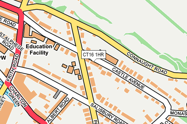 CT16 1HR map - OS OpenMap – Local (Ordnance Survey)