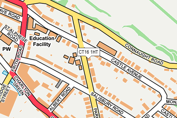CT16 1HT map - OS OpenMap – Local (Ordnance Survey)