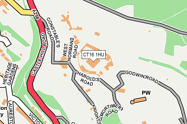 CT16 1HU map - OS OpenMap – Local (Ordnance Survey)