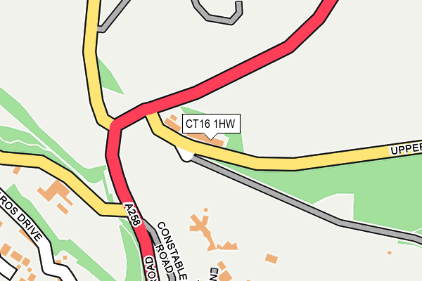 CT16 1HW map - OS OpenMap – Local (Ordnance Survey)