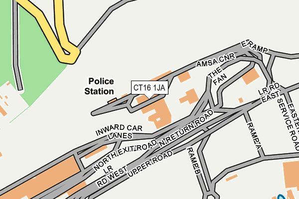 CT16 1JA map - OS OpenMap – Local (Ordnance Survey)
