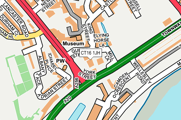 CT16 1JH map - OS OpenMap – Local (Ordnance Survey)