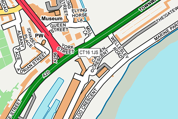 CT16 1JS map - OS OpenMap – Local (Ordnance Survey)