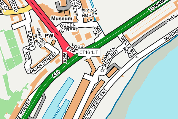 CT16 1JT map - OS OpenMap – Local (Ordnance Survey)