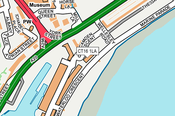 CT16 1LA map - OS OpenMap – Local (Ordnance Survey)