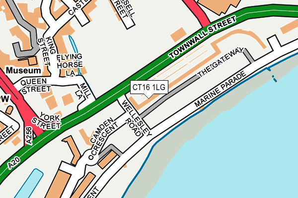 CT16 1LG map - OS OpenMap – Local (Ordnance Survey)