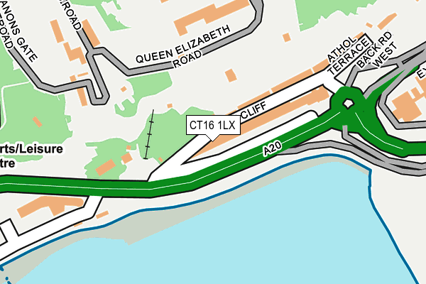 CT16 1LX map - OS OpenMap – Local (Ordnance Survey)