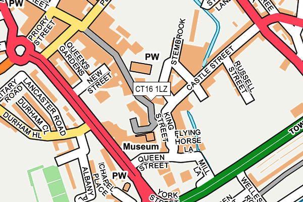 CT16 1LZ map - OS OpenMap – Local (Ordnance Survey)