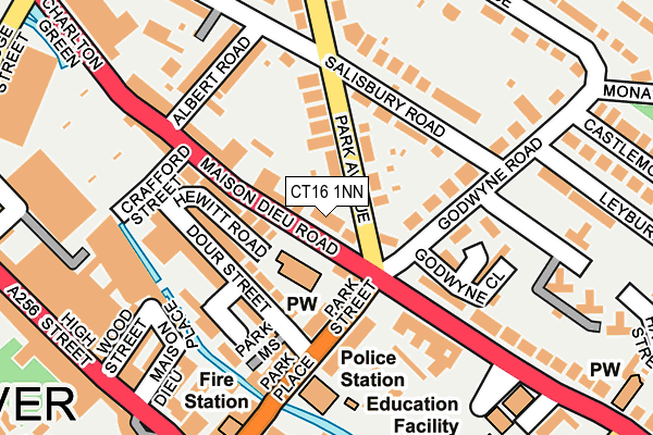 CT16 1NN map - OS OpenMap – Local (Ordnance Survey)