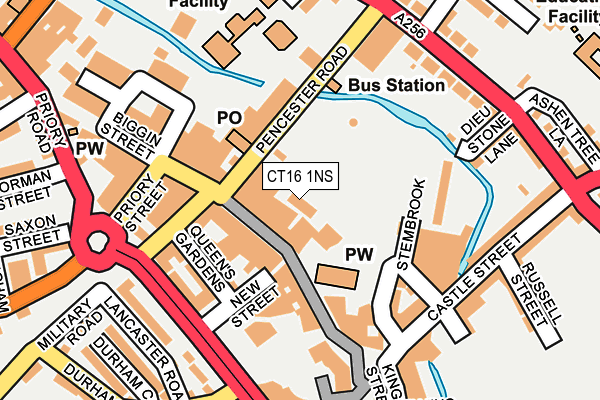 CT16 1NS map - OS OpenMap – Local (Ordnance Survey)