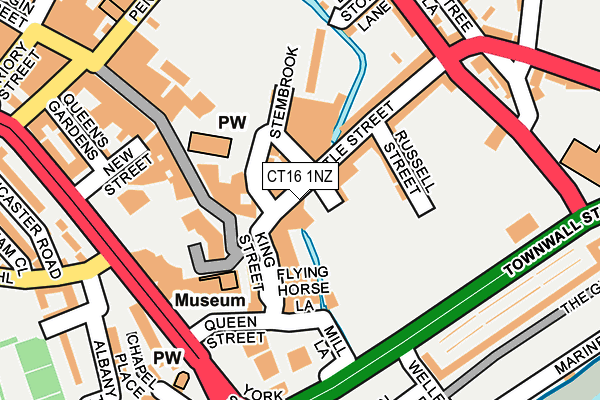 CT16 1NZ map - OS OpenMap – Local (Ordnance Survey)