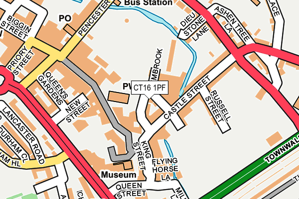 CT16 1PF map - OS OpenMap – Local (Ordnance Survey)