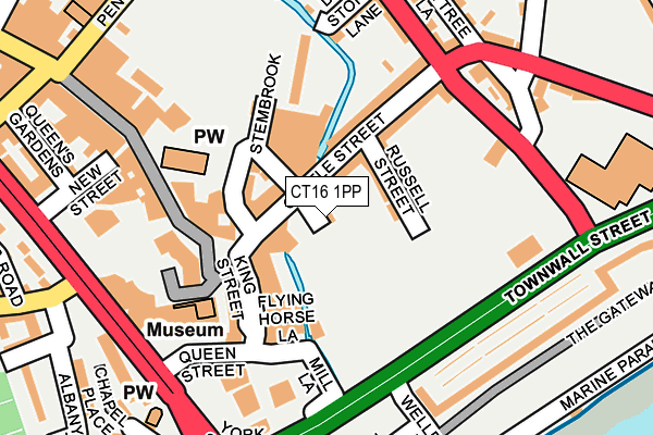 CT16 1PP map - OS OpenMap – Local (Ordnance Survey)