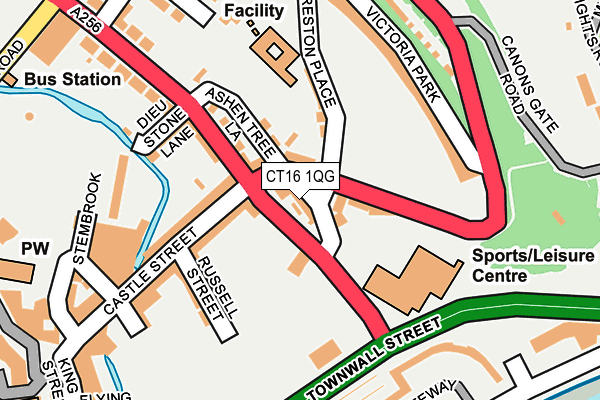 CT16 1QG map - OS OpenMap – Local (Ordnance Survey)