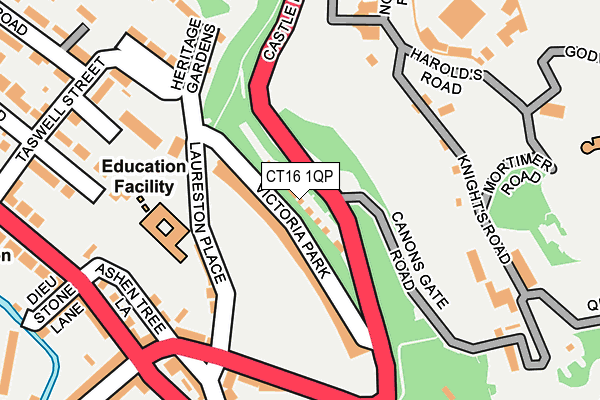 CT16 1QP map - OS OpenMap – Local (Ordnance Survey)