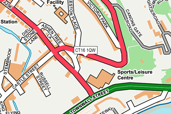CT16 1QW map - OS OpenMap – Local (Ordnance Survey)