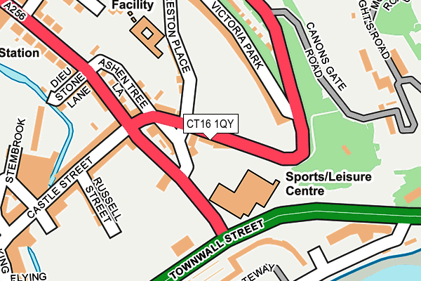 CT16 1QY map - OS OpenMap – Local (Ordnance Survey)