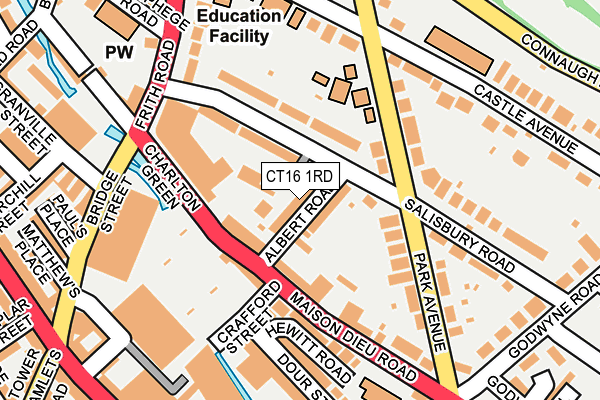 CT16 1RD map - OS OpenMap – Local (Ordnance Survey)