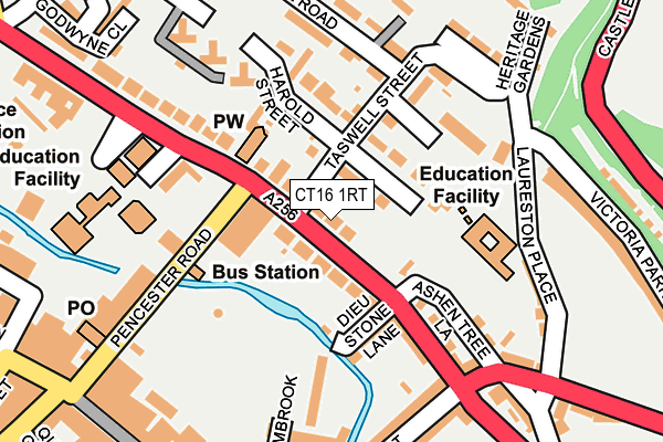 CT16 1RT map - OS OpenMap – Local (Ordnance Survey)