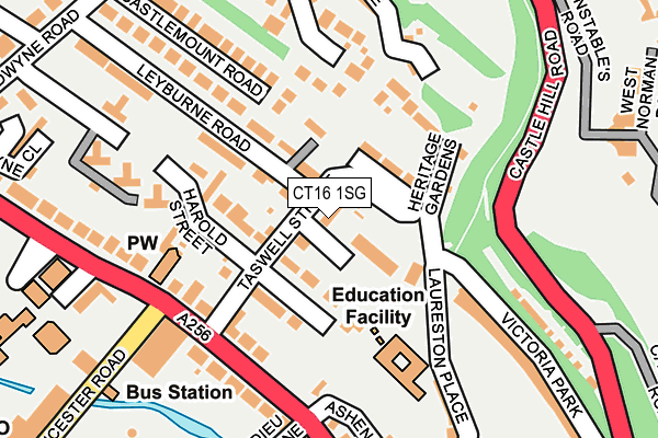 CT16 1SG map - OS OpenMap – Local (Ordnance Survey)