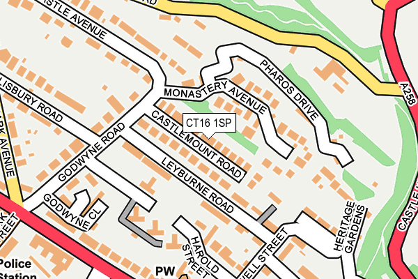 CT16 1SP map - OS OpenMap – Local (Ordnance Survey)