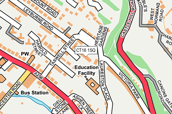 CT16 1SQ map - OS OpenMap – Local (Ordnance Survey)