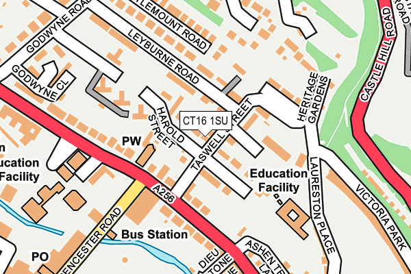 CT16 1SU map - OS OpenMap – Local (Ordnance Survey)