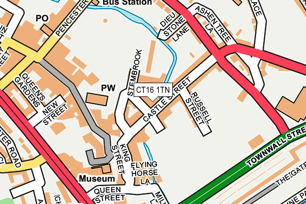 CT16 1TN map - OS OpenMap – Local (Ordnance Survey)