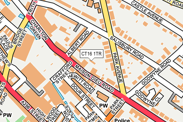 CT16 1TR map - OS OpenMap – Local (Ordnance Survey)