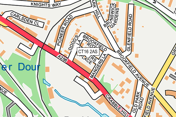 CT16 2AS map - OS OpenMap – Local (Ordnance Survey)