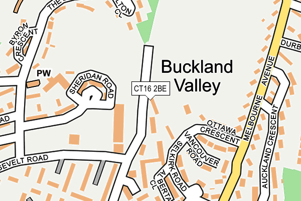 CT16 2BE map - OS OpenMap – Local (Ordnance Survey)