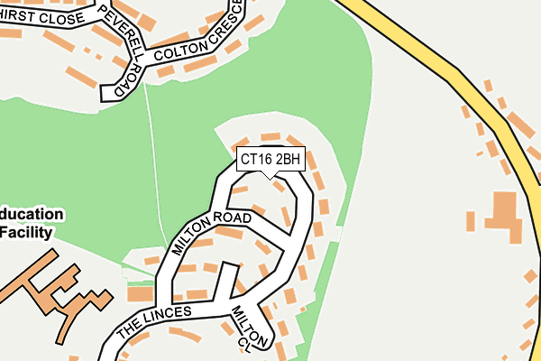 CT16 2BH map - OS OpenMap – Local (Ordnance Survey)