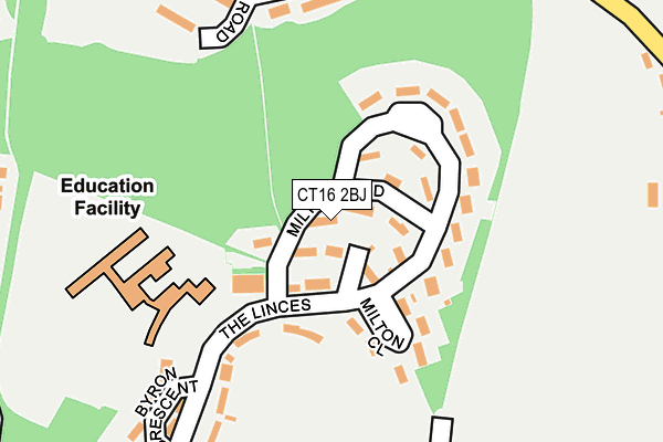 CT16 2BJ map - OS OpenMap – Local (Ordnance Survey)