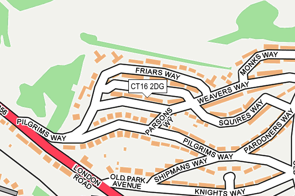 CT16 2DG map - OS OpenMap – Local (Ordnance Survey)