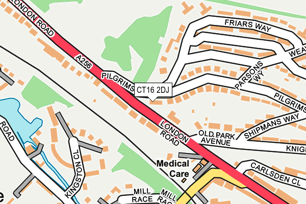 CT16 2DJ map - OS OpenMap – Local (Ordnance Survey)